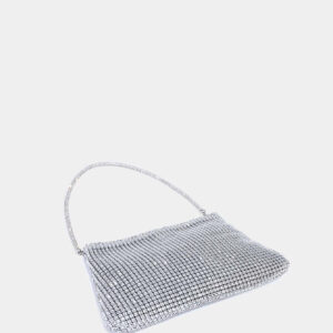 Sac seau léger, casual d'affaires avec décoration de strass, mini design à cordon coulissant, sac transparent avec perles, sac de soirée élégant et raffiné, luxe discret avec strass, parfait pour les fêtes, les dîners et les mariées