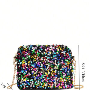 Sac À Sequins Paillettes Scintillantes, Élégant, Exquis, Luxe Sobre 1 Pièce Sac De Rangement Pour Téléphone Portable Pvc Brillant Avec Fermeture Éclair, Sac Carré Croisé À La Mode Pour Tenue De Soirée De Femme, Sac À Dîner, Sac Pour Soirée, Élégant Sac Carré Pour Fille De Soirée, Femme, Pour Dame, Mariée Parfait Pour Fête, Mariage, Bal, Dîner/banquet Meilleur Cadeau Pour Les Femmes * Parfaitement Assorti Avec Une Robe De Bal, Une Robe De Fête