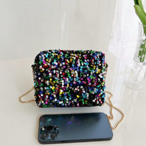 Sac À Sequins Paillettes Scintillantes, Élégant, Exquis, Luxe Sobre 1 Pièce Sac De Rangement Pour Téléphone Portable Pvc Brillant Avec Fermeture Éclair, Sac Carré Croisé À La Mode Pour Tenue De Soirée De Femme, Sac À Dîner, Sac Pour Soirée, Élégant Sac Carré Pour Fille De Soirée, Femme, Pour Dame, Mariée Parfait Pour Fête, Mariage, Bal, Dîner/banquet Meilleur Cadeau Pour Les Femmes * Parfaitement Assorti Avec Une Robe De Bal, Une Robe De Fête