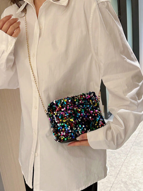 Sac À Sequins Paillettes Scintillantes, Élégant, Exquis, Luxe Sobre 1 Pièce Sac De Rangement Pour Téléphone Portable Pvc Brillant Avec Fermeture Éclair, Sac Carré Croisé À La Mode Pour Tenue De Soirée De Femme, Sac À Dîner, Sac Pour Soirée, Élégant Sac Carré Pour Fille De Soirée, Femme, Pour Dame, Mariée Parfait Pour Fête, Mariage, Bal, Dîner/banquet Meilleur Cadeau Pour Les Femmes * Parfaitement Assorti Avec Une Robe De Bal, Une Robe De Fête