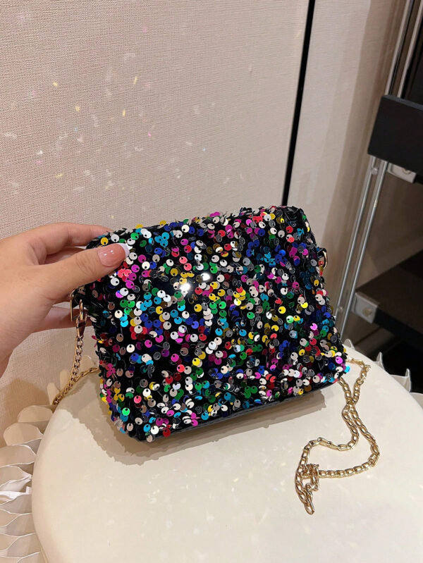 Sac À Sequins Paillettes Scintillantes, Élégant, Exquis, Luxe Sobre 1 Pièce Sac De Rangement Pour Téléphone Portable Pvc Brillant Avec Fermeture Éclair, Sac Carré Croisé À La Mode Pour Tenue De Soirée De Femme, Sac À Dîner, Sac Pour Soirée, Élégant Sac Carré Pour Fille De Soirée, Femme, Pour Dame, Mariée Parfait Pour Fête, Mariage, Bal, Dîner/banquet Meilleur Cadeau Pour Les Femmes * Parfaitement Assorti Avec Une Robe De Bal, Une Robe De Fête – Image 7