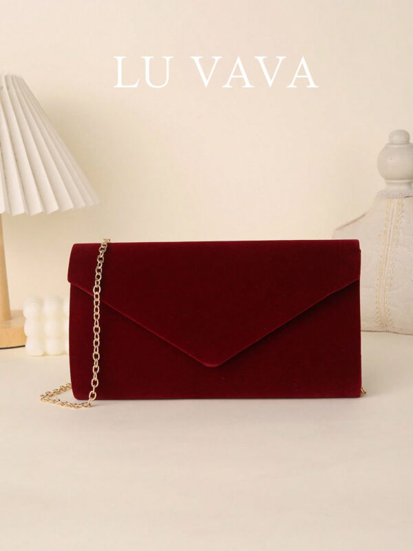 Sac de soirée glamour, élégant, exquis, de luxe discret avec sequins, sac carré à la mode avec chaîne brillante et scintillante. Sac parfait pour une soirée, un mariage, un bal de promo, un dîner/banquet, idéal pour les femmes, les jeunes filles et les mariées – Image 4