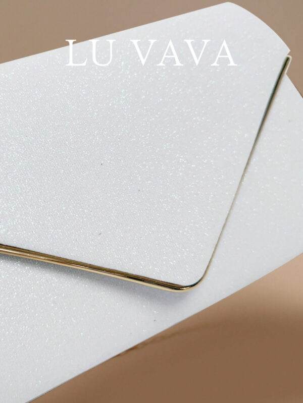 Sac de soirée glamour, élégant, exquis, de luxe discret avec sequins, sac carré à la mode avec chaîne brillante et scintillante. Sac parfait pour une soirée, un mariage, un bal de promo, un dîner/banquet, idéal pour les femmes, les jeunes filles et les mariées – Image 5