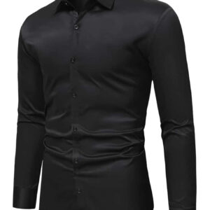 Manfinity Homme Hommes Chemise à manches longues basique simple unicolore, style printemps et automne