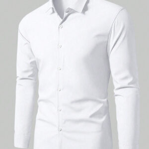 Manfinity Homme Hommes Chemise à manches longues basique simple unicolore, style printemps et automne