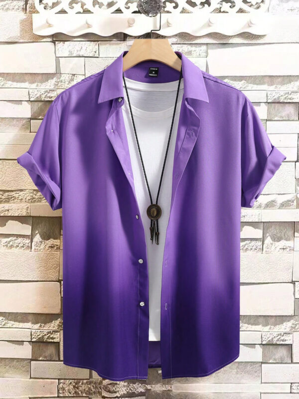 Manfinity Homme Homme Chemise Dégradé À Bouton (Sans T-Shirt)