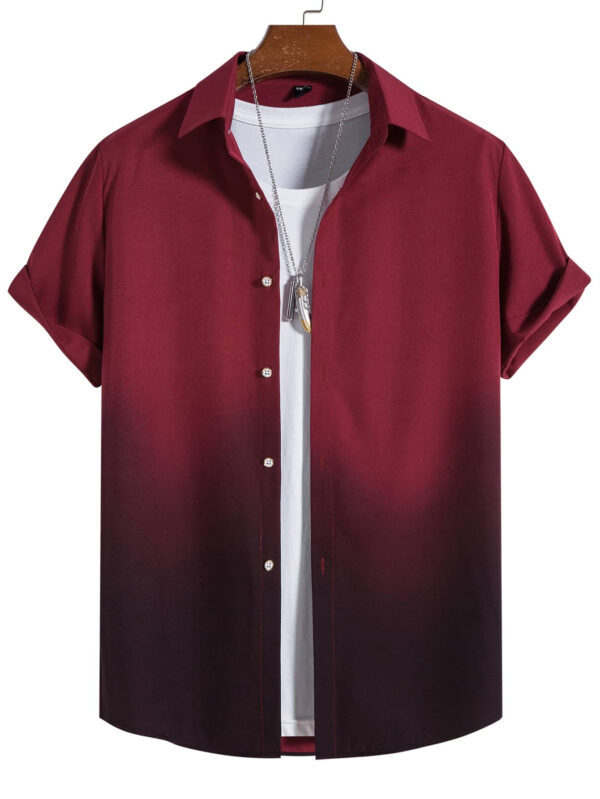 Manfinity Homme Homme Chemise Dégradé À Bouton (Sans T-Shirt) – Image 2