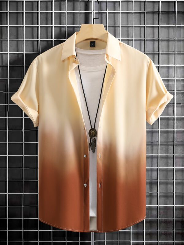 Manfinity Homme Homme Chemise Dégradé À Bouton (Sans T-Shirt) – Image 3