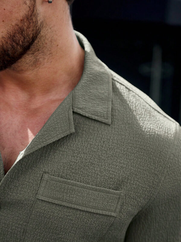 Manfinity Homme Homme Chemise Unicolore À Bouton Avec Poche – Image 15