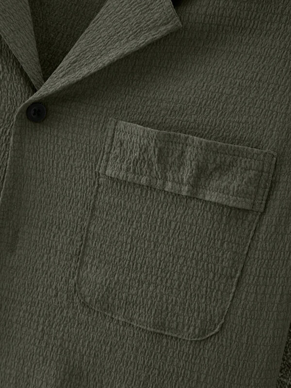 Manfinity Homme Homme Chemise Unicolore À Bouton Avec Poche – Image 18