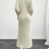 SHEIN Tall 1 pièce Robe longue décontractée à manches longues avec fermeture éclair de couleur unie – Image 2