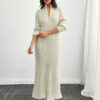 SHEIN Tall 1 pièce Robe longue décontractée à manches longues avec fermeture éclair de couleur unie – Image 4