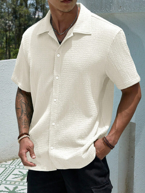 Manfinity Hypemode Chemise À Manches Courtes Texturé Pour Homme – Image 2