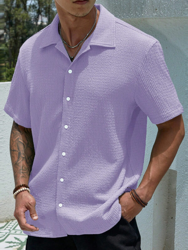 Manfinity Hypemode Chemise À Manches Courtes Texturé Pour Homme – Image 4