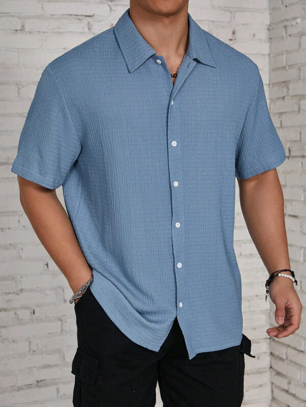Manfinity Hypemode Chemise À Manches Courtes Texturé Pour Homme – Image 6