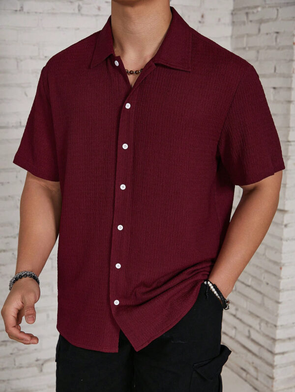 Manfinity Hypemode Chemise À Manches Courtes Texturé Pour Homme – Image 7