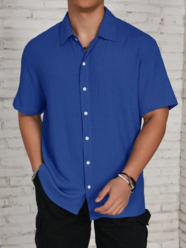 Manfinity Hypemode Chemise À Manches Courtes Texturé Pour Homme – Image 8