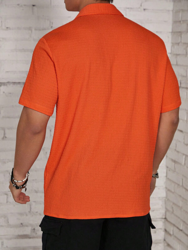 Manfinity Hypemode Chemise À Manches Courtes Texturé Pour Homme – Image 13