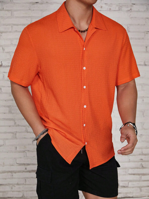 Manfinity Hypemode Chemise À Manches Courtes Texturé Pour Homme – Image 16