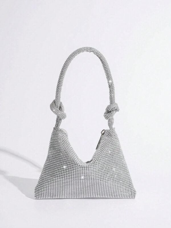 Sac à main mini scintillant avec strass, sac de soirée élégant pour femme pour fête, événement et banquet, sac parfaitement assorti avec les robes d'anniversaire pour femme, parfait pour la fête, le mariage, le bal de promo, le dîner/banquet, assorti avec la robe de soirée pour fête de vacances, robe du Nouvel An et robe pailletée, parfaitement assorti avec les robes de fête pour femme – Image 15