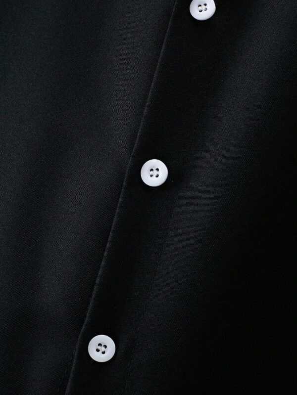 Manfinity Mode Chemise à manches longues unie pour homme dans un style d'affaires avec boutons – Image 13