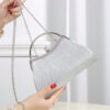 Brillant, Glamour, Élégante 1 pièce Sac de soirée plissé en métal décoré de strass, convient pour les fêtes, les mariages, les dîners, les banquets, idéal pour les filles et femmes pour les fêtes, les mariages, les bals, les dîners / banquets, meilleur cadeau pour les femmes – Image 9