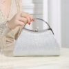 Brillant, Glamour, Élégante 1 pièce Sac de soirée plissé en métal décoré de strass, convient pour les fêtes, les mariages, les dîners, les banquets, idéal pour les filles et femmes pour les fêtes, les mariages, les bals, les dîners / banquets, meilleur cadeau pour les femmes – Image 11