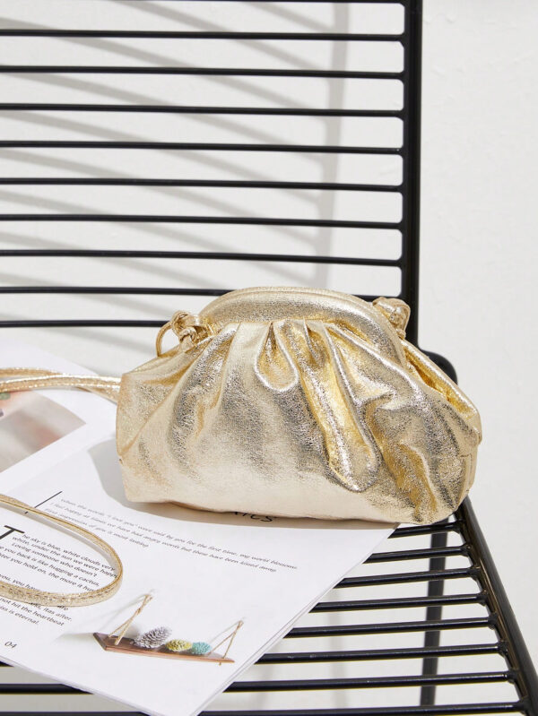 Sac Élégant De Soirée Pour Femmes De Couleur Unie Avec Fermeture Magnétique Et Bandoulière – Image 6