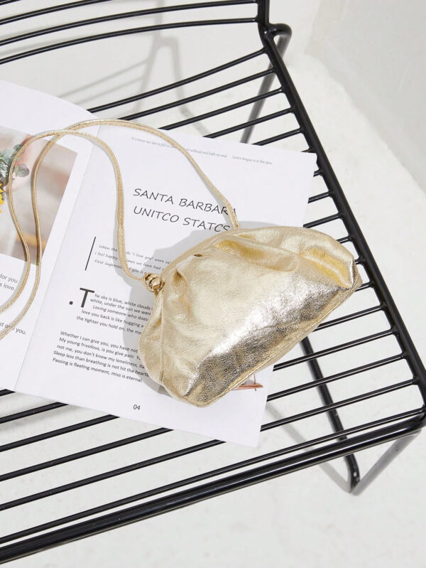 Sac Élégant De Soirée Pour Femmes De Couleur Unie Avec Fermeture Magnétique Et Bandoulière – Image 8