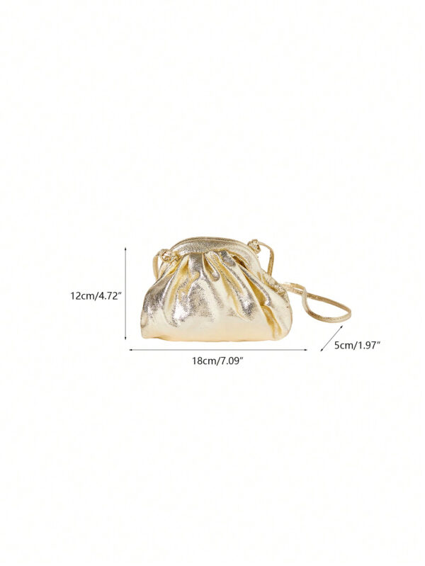 Sac Élégant De Soirée Pour Femmes De Couleur Unie Avec Fermeture Magnétique Et Bandoulière – Image 10
