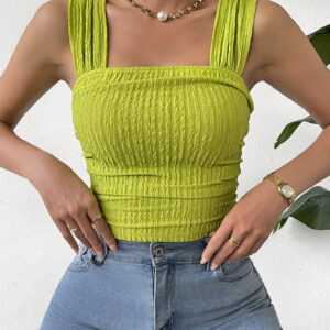 SHEIN ChicEase Solid Crop Tank Top