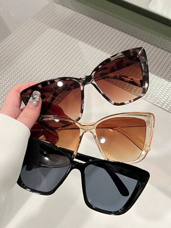 3 pièces élégantes lunettes de vue géométriques plates vintage en plastique, style bohème, pour femmes, convient pour les vacances à la plage en été, accessoires de plage pour femmes – Image 13