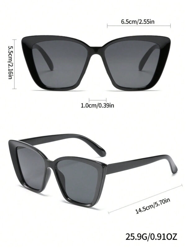 3 pièces élégantes lunettes de vue géométriques plates vintage en plastique, style bohème, pour femmes, convient pour les vacances à la plage en été, accessoires de plage pour femmes – Image 17