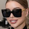 Lunettes de soleil surdimensionnées femmes Y2K, mode vintage classique, décoration, protection UV pour utilisation extérieure, voyage, plage, vacances. Accessoires de plage pour femmes, lunettes de soleil, lunettes de soleil teintées
