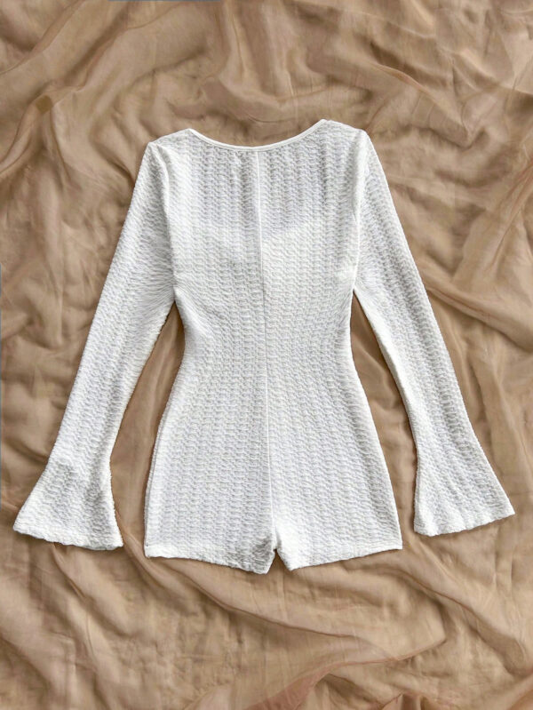 SHEIN WYWH Combinaison-short casual à manches longues avec torsade – Image 8