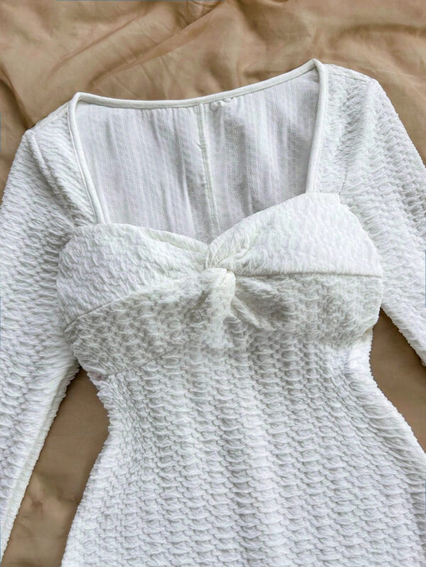 SHEIN WYWH Combinaison-short casual à manches longues avec torsade – Image 11