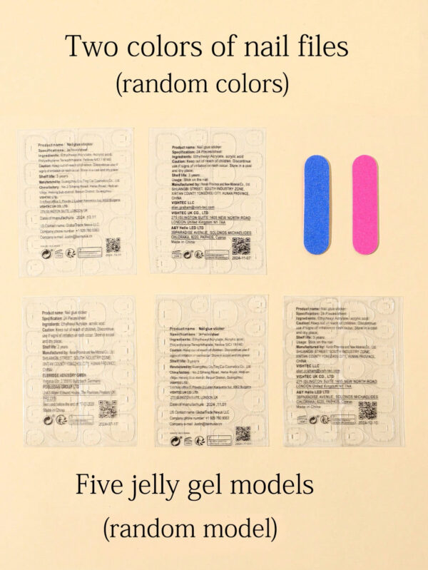 24 pièces Ongles pressés magnétiques violets courts amande, kit d'ongles artificiels en gel pour les yeux de chat en pointe française faits main, moyens d'adhésif à colle magnétique en violet nu pailleté, Kit d'ongles faux avec bâtonnets réutilisables pour les femmes, fournitures d'ongles – Image 9
