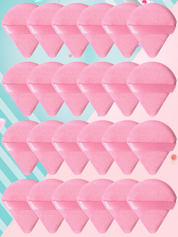 24 pièces/15 pièces/8 pièces/5 pièces Éponges de maquillage triangulaires, douces et faciles à mélanger pour la poudre pour le visage, la poudre pour le corps et le mélange de fond de teint. Ensemble d'outils de maquillage de beauté – Image 4