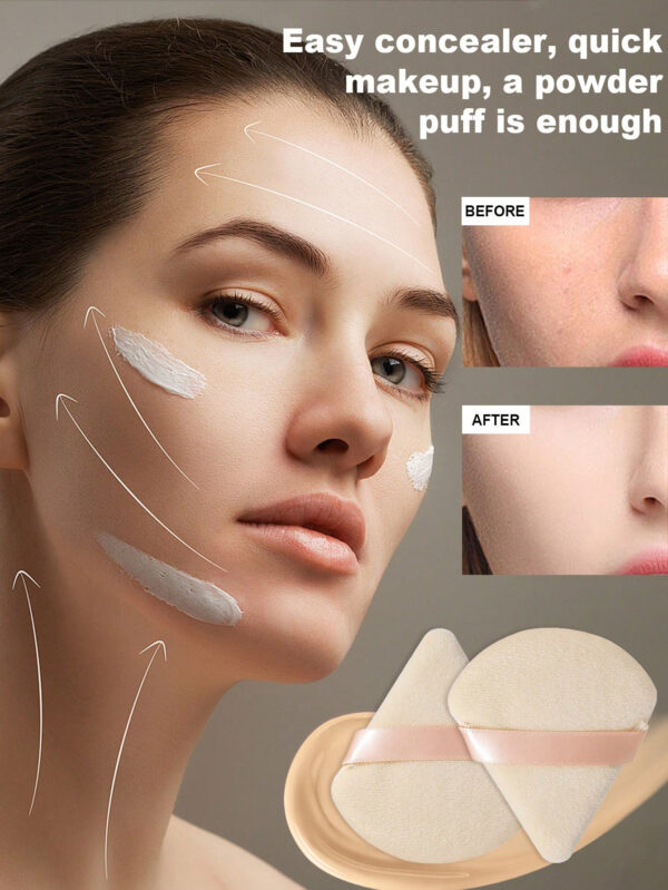 24 pièces/15 pièces/8 pièces/5 pièces Éponges de maquillage triangulaires, douces et faciles à mélanger pour la poudre pour le visage, la poudre pour le corps et le mélange de fond de teint. Ensemble d'outils de maquillage de beauté – Image 12