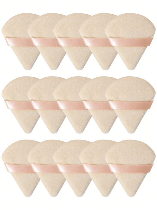 24 pièces/15 pièces/8 pièces/5 pièces Éponges de maquillage triangulaires, douces et faciles à mélanger pour la poudre pour le visage, la poudre pour le corps et le mélange de fond de teint. Ensemble d'outils de maquillage de beauté – Image 14