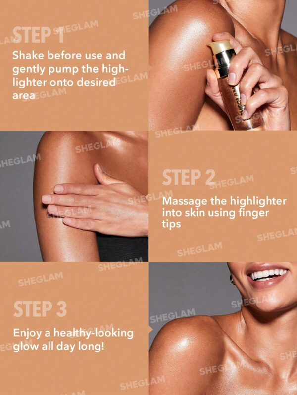 SHEGLAM Sunkissed Body Highlighter - Surligneur Liquide Medusa, Brillance Liquide Longue Tenue Pour ÉClaircir Et Illuminer Le Corps     NoëL Cadeau De NoëL Hiver Thanksgiving DéCoration De NoëL Maquillage FÊTe Plage Voyage Vacances Rose Y156K Saint-Valentin DéCor Amour Cadeau Hiver Maquillage FÊTe Plage Voyage Vacances Rose Y2K Promos Offres Camping ExtéRieur PréSent Rose Mode Fille Nouvelle AnnéE CosméTique Cosplayer Meilleur Voyage FêTes Couleur Fantaisie Campus éCole Charme Ambiance Cny Nouvel An Chinois – Image 6