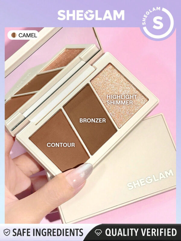 SHEGLAM Trio Hero Face Palette-Sand Saint-Valentin DéCor Amour Cadeau Hiver Maquillage FÊTe Plage Voyage Vacances Rose Y2K Promos Offres Camping ExtéRieur PréSent Rose Mode Fille Nouvelle AnnéE CosméTique Cosplayer Meilleur Voyage FêTes Couleur Fantaisie Campus éCole Charme Ambiance Cny Nouvel An Chinois – Image 3