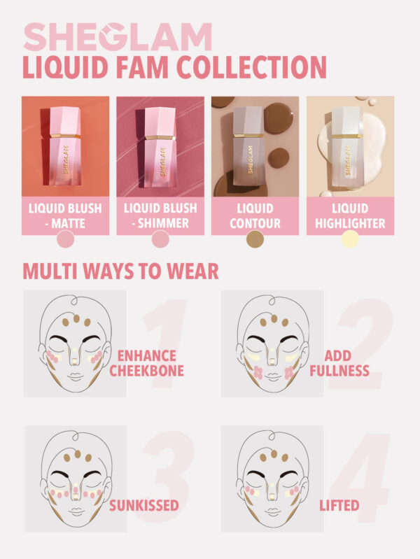 SHEGLAM Color Bloom Surligneur Liquide-Bellini Brunch     NoëL Cadeau De NoëL Hiver Thanksgiving DéCoration De NoëL Maquillage FÊTe Plage Voyage Vacances Rose Y170K Saint-Valentin DéCor Amour Cadeau Hiver Maquillage FÊTe Plage Voyage Vacances Rose Y2K Promos Offres Camping ExtéRieur PréSent Rose Mode Fille Nouvelle AnnéE CosméTique Cosplayer Meilleur Voyage FêTes Couleur Fantaisie Campus éCole Charme Ambiance Cny Nouvel An Chinois – Image 10