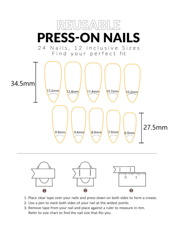 24 pièces Faux ongles roses brillants pour femmes avec forme longue pointue, avec adhésif et lime à ongles, ongles pressés, fournitures pour ongles – Image 5