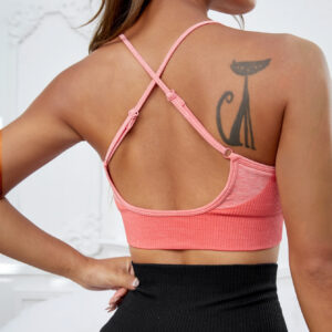 SHEIN Sport Studio Brassière de sport bicolore croisé