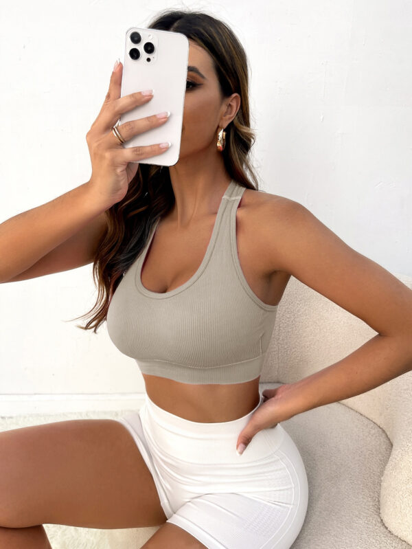 Slayoga Brassière De Sport Soutien Faible Dos Nageur Sans Couture – Image 6