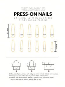 Nail Art de danseuse avec papillons et étoiles dégradée rose et bleu de style français 24 pièces + 1 pièce de colle en gelée + 1 pièce de lime à ongles, Ongles press-on, Fournitures d'ongles – Image 6