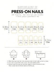 24 pièces Ongles faux imprimé feuille bleue de fleur de cerisier doux avec une couleur blanche française pour un port quotidien des femmes & 1 pièce Kit de faux ongles complet & 1 kit d'autocollant de colle pour ongles pour fille mère femme cadeau et fournitures pour ongles et en gros, ensemble d'art d'ongle blanchissant avec ongles faux détachables pour festival, fête, rendez-vous et pression à ongles pour port quotidien. – Image 7