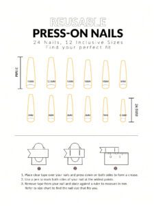 YADORNOS Surélevez votre style avec un kit de 24 sets de faux ongles longs en forme de cercueil ombré avec couverture totale, style français, ongles en gel de manucure press-on, fournitures de manucure – Image 4
