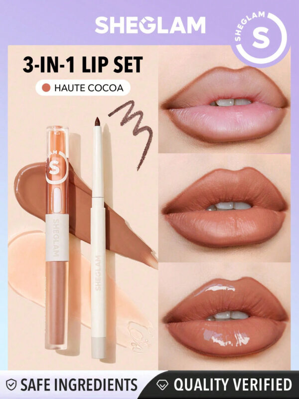 SHEGLAM Crayon à Les LèVres Soft 90' Glam Et Set De Duo Pour Les LèVres Taupé Foncé (Moody Taupe Lit Set)     NoëL Cadeau De NoëL Hiver Thanksgiving DéCoration De NoëL Maquillage FÊTe Plage Voyage Vacances Rose Y1203K Saint-Valentin DéCor Amour Cadeau Hiver Maquillage FÊTe Plage Voyage Vacances Rose Y2K Promos Offres Camping ExtéRieur PréSent Rose Mode Fille Nouvelle AnnéE CosméTique Cosplayer Meilleur Voyage FêTes Couleur Fantaisie Campus éCole Charme Ambiance Cny Nouvel An Chinois – Image 3